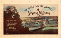 R298566 Greeting Card. Wish My Daughter A Joyous Birthday. Poetry. No. 10038. RP - Welt