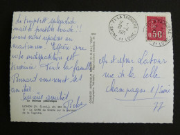 LA TAGNIERE - SAONE ET LOIRE - CACHET ROND MANUEL SUR MARIANNE BEQUET - UCHON LA GRIFFE DU DIABLE - Manual Postmarks