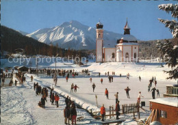 72139685 Seefeld Tirol Eislaufbahn Seekirchl Mit Hocheder Seefeld In Tirol - Other & Unclassified