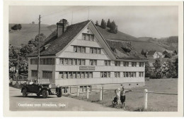 GAIS: Gasthaus Zum Hirschen Mit Oldtimer, Foto-AK ~1940 - Gais