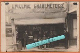 CPA Carte Photo 81 Graulhet 81300 Epicerie Graulhètoise Mercerie Place Du Mercadial Devanture Magasin Publicitè Kub - Graulhet