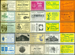 25 Alte Zündholzschachteletiketten - Gasthausetiketten Aus Deutschland #702 - Matchbox Labels