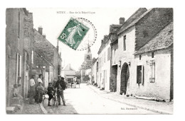 89 NITRY - Rue De La République - Edit Rol 1908 - Cheval Attelé - Eglise - Vélo - Animée - Otros & Sin Clasificación