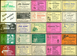 25 Alte Zündholzschachteletiketten - Gasthausetiketten Aus Deutschland #707 - Matchbox Labels