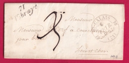 CURSIVE 71 VIBRAYE CAD TYPE 12 ST CALAIS SARTHE POUR BLOIS LOIR ET CHER INDICE 11 1842 LETTRE - 1801-1848: Vorläufer XIX