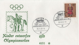 Germany Deutschland 1969 FDC Olympischen Spiele Olympic Games Munchen 1972 Horse Horses, Mauritius Wettbewerb - 1961-1970