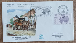 FDC 1988 - YT N°2525 - JOURNEE DU TIMBRE - AUBERVILLIERS + Flamme - 1980-1989