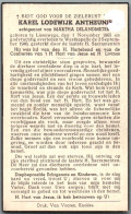 Bidprentje Lissewege - Antheunis Karel Lodewijk (1865-1948) - Devotieprenten
