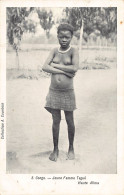 Congo Brazzaville - NU ETHNIQUE - Femme Téké (orthographié Tegué), Rivière Alima - Ed. A. Courboin 8 - Otros & Sin Clasificación