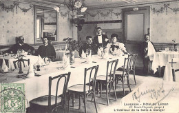 LAUSANNE (VD) Hôtel De Léman - L'intérieur De La Salle à Manger - Ed. P. Jaunin 2874 - Lausanne