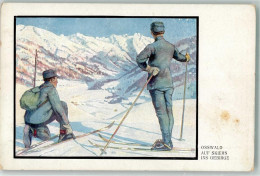 39627521 - Sign. Osswald Soldaten Auf Ski Im Gebirge  Verlag Teubner 114 - Other & Unclassified