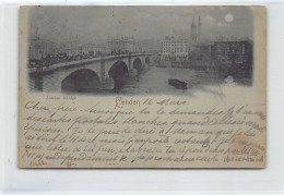 England - LONDON - London Bridge By Night - YEAR 1899 - Small Size Forerunner Postcard - Publ. Unknown - Other & Unclassified