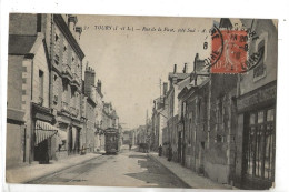 Tours (37) : La Portion Sud De La Rue De La Fuye En 1916 (animé, Tramway) PF. - Tours