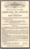 Bidprentje Loenhout - De Jongh Adriaan (1896-1943) - Images Religieuses