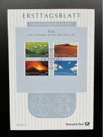 GERMANY 2011 FIRST DAY CARD FOUR ELEMENTS DUITSLAND DEUTSCHLAND ETB 9/2011 VIER ELEMENTE - Lettres & Documents