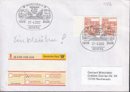 BRD  1143 Waager. Paar, R-Brief Mit SoSt: München 30 Jahre S-Bahn 27.4.2002 - Covers & Documents