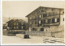 FLIMS: Dorfpassage Mit Brunnen Und Alten Häusern, Foto-AK 1939 - Flims