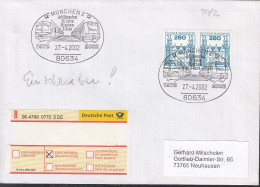 BRD  1142 Waager. Paar, R-Brief Mit SoSt: München 30 Jahre S-Bahn 27.4.2002 - Storia Postale