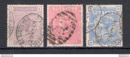 1883-84 GRAN BRETAGNA - Stanley Gibbons N. 178-180-183 - Effige Regina Vittoria - Usati - Other & Unclassified