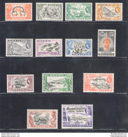 1953-58 Nigeria - Stanley Gibbons N. 69/80 - Serie Di 13 Valori - MNH** - Superb Quality - Altri & Non Classificati