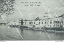 Bv372 Cartolina Esposizione Di Torino 1911 Brasile Belgio Francia Scollata - Autres & Non Classés