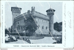 Bv361 Cartolina Torino Esposizione 1884 Castello Medioevale Piemonte - Autres & Non Classés