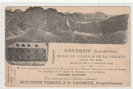 182 DEPT 65 : Gavarnie Hôtel Du Cirque & De La Cascade : édit. ? - Gavarnie
