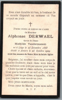 Bidprentje Luik - Derwael Alphonse (1868-1909) - Images Religieuses