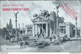 Bv381 Cartolina Esposizione Internazionaledi Milano 1906 Architettura Incendiata - Milano (Milan)