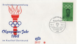 Germany Deutschland 1968 FDC Olympisches Jahr Olympischen Spiele Olympic Games, Canceled In Kaufhof Dortmund - 1961-1970