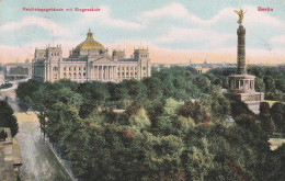 1000 BERLIN - TIERGARTEN, Reichstag Und Siegessäule, 1908 - Tiergarten