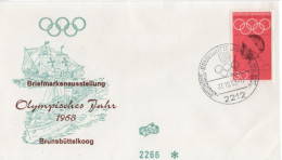 Germany Deutschland 1968 FDC Olympisches Jahr Olympischen Spiele Olympic Games, Ship Schiff, Canceled In Brunsbuttelkoog - 1961-1970