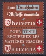 Altstoffe Z34a  "Durchhalten/Tenir"  (mit Abart)        1942 - Used Stamps