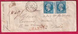 N°14 PC 968 COSNE NIEVRE LETTRE CHARGE POUR PARIS LETTRE - 1849-1876: Klassik