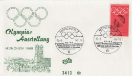 Germany Deutschland 1968 FDC Olympia-Ausstellung Munchen Olympischen Spiele Olympic Games - 1961-1970