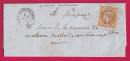 N°21 GC 2563 MOULINS ENGILBERT NIEVRE BOITE RURALE G AU TOUDON VILLAPOURCON POUR MONTARON LETTRE - 1849-1876: Klassik