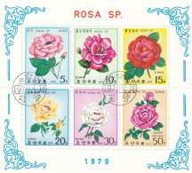 NORTH KOREA 1821-1826,used,roses - Corée Du Nord