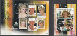 2008 Togo Princess Diana Complete Set Of 2 Sheets MNH - Togo (1960-...)