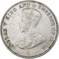 Établissements Des Détroits, George V, 10 Cents, 1919, Bombay, Billon, TTB+ - Colonie