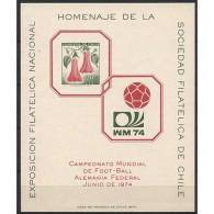 Chile 1969 Nationalblume 701 Gedenkblatt Ungebraucht Ohne Gummierung - Chili