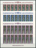 Liechtenstein 1978 Weihnachten Kompletter Bogen 720/22 Postfrisch (C13452) - Nuevos