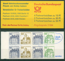 Bund 1980 Burgen & Schlösser Markenheftchen MH 22 I U Postfrisch - Autres & Non Classés