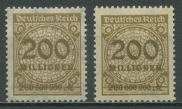 Deutsches Reich 1923 Korbdeckel, Beide Farben 323 A A + B Postfrisch - Nuovi