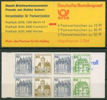 Bund 1984 Burg. & Schlösser Markenheftchen Zählbalken MH 22 I AdK2 MZ Postfrisch - Andere & Zonder Classificatie