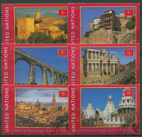 UNO New York 2000 UNESCO Spanien Bauwerke 848/53 Gestempelt - Gebraucht