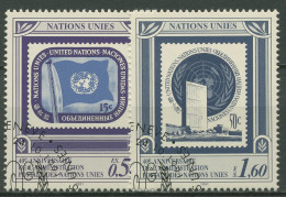 UNO Genf 1991 Postverwaltung MiNr. 7 Und 10 UNO New York 206/07 Gestempelt - Gebraucht