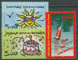 Frankreich 1999 Grußmarken Ferien Geburtstag 3383/85 Postfrisch - Neufs
