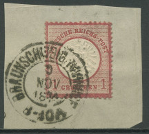 Deutsches Reich 1872 Gr. Brustschild 19 Mit K2-Stempel BRAUNSCHWEIG BAHNHOF - Gebraucht