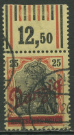 Danzig 1920 Germania Mit Schrägem Aufdruck 24 WOR Gestempelt - Used
