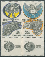 Tschechoslowakei 1969 Apollo 11 Mondlandung 1888/89 ZF Postfrisch - Neufs